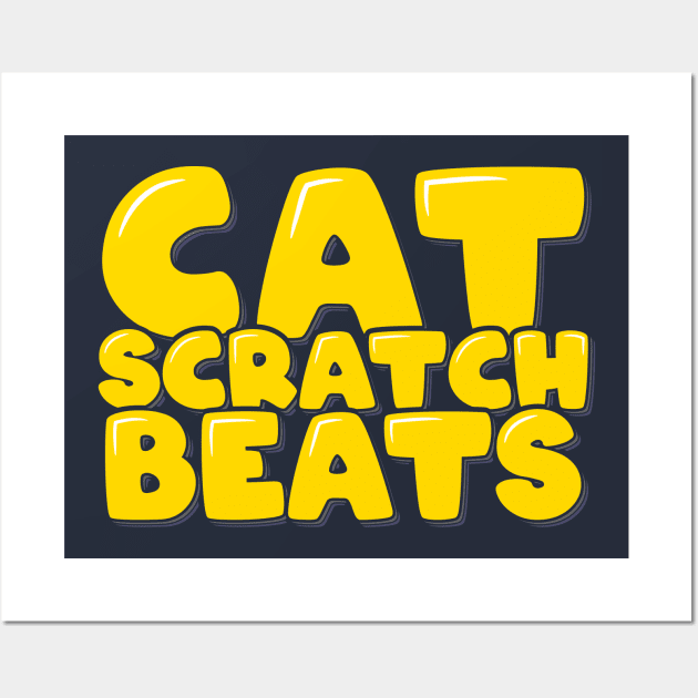 Funny Hip Hop Cat Scratch Beats Wall Art by ardp13